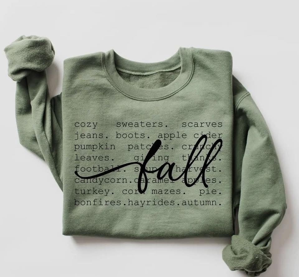 Fall words sweatshirt