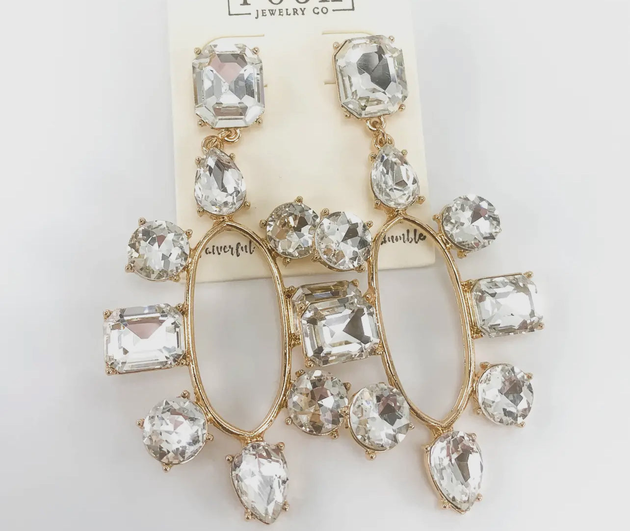Rhinestone post earring