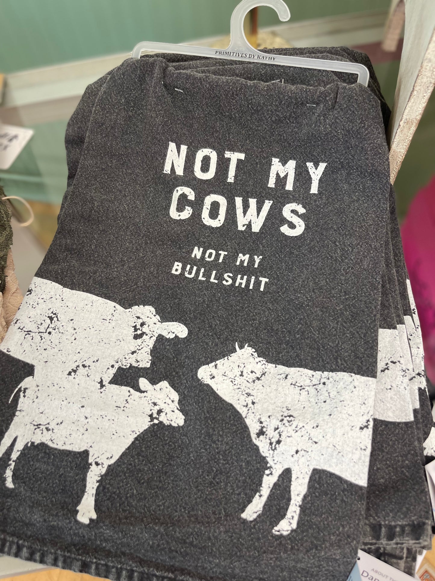 Not my cows, kitchen towel