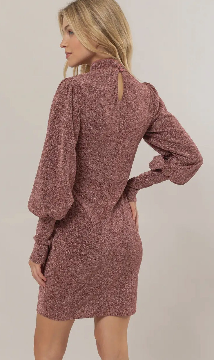 Glitter knit midi dress