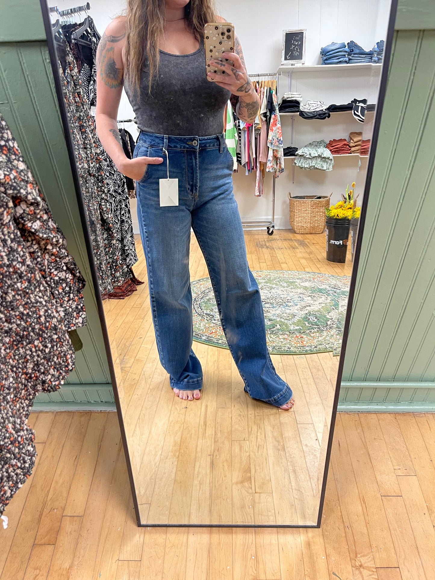 Kancan high rise wide leg