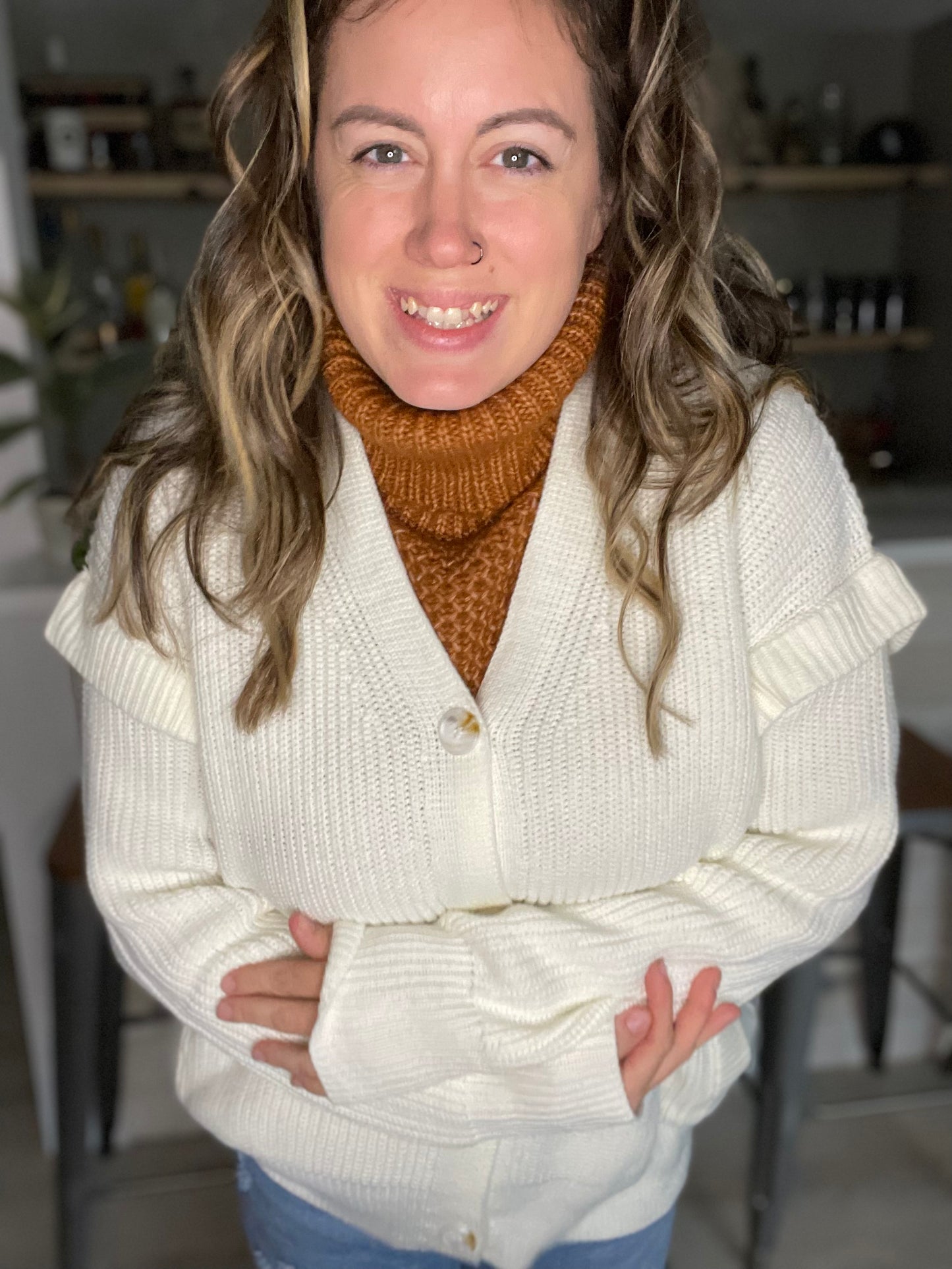 Sugar + spice, turtleneck sweater