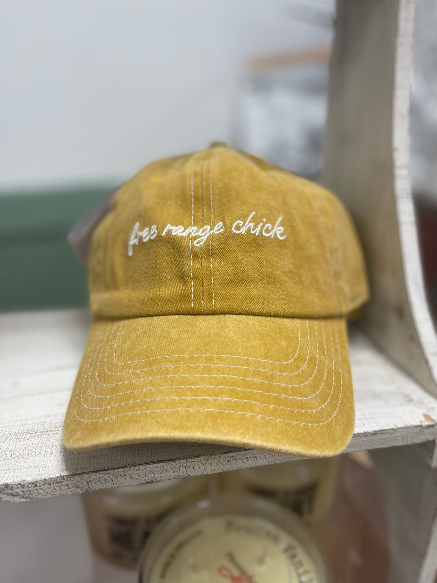 Free range chick baseball hat