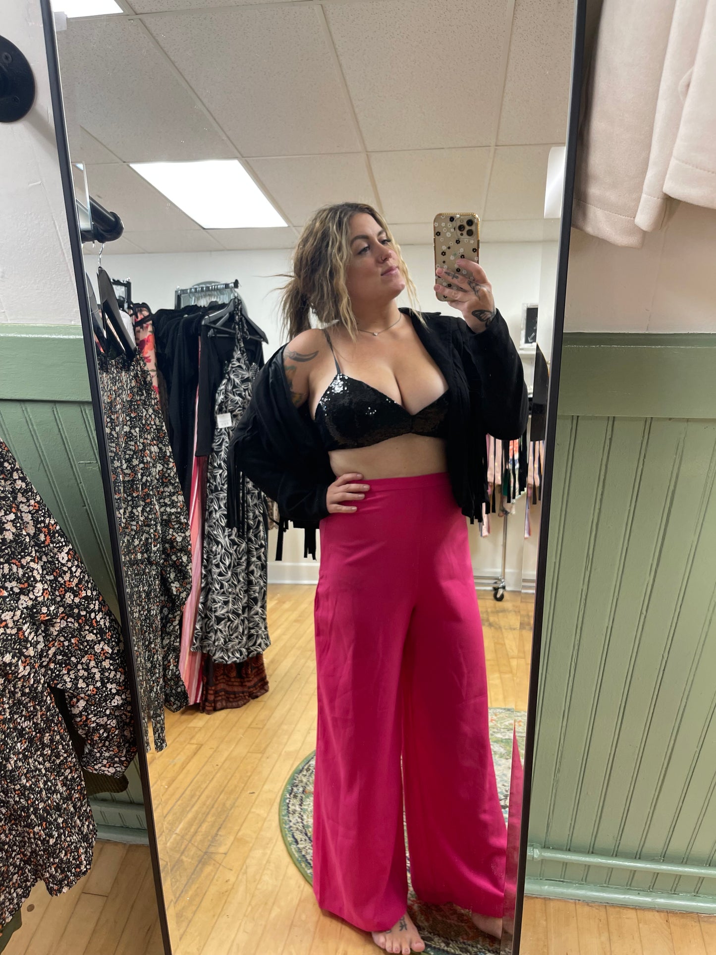 Sequin Cami Bralette