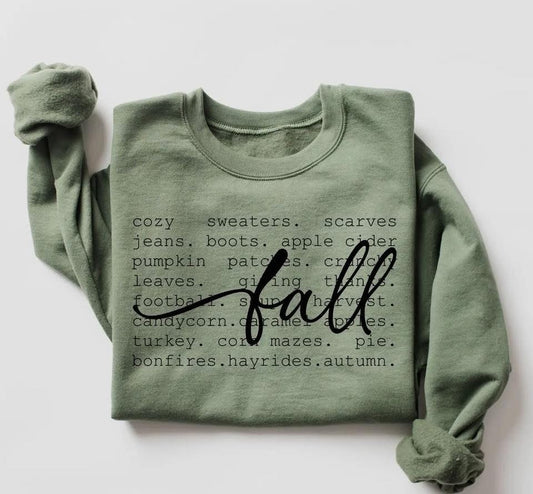 Fall words sweatshirt