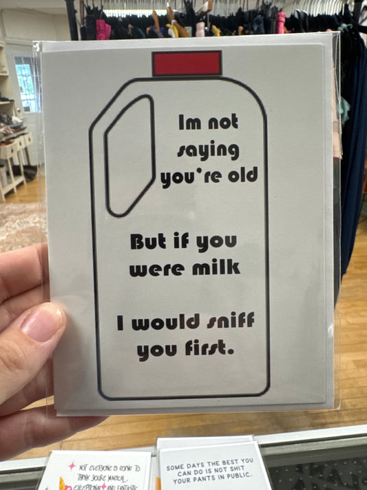 Milk greeting card