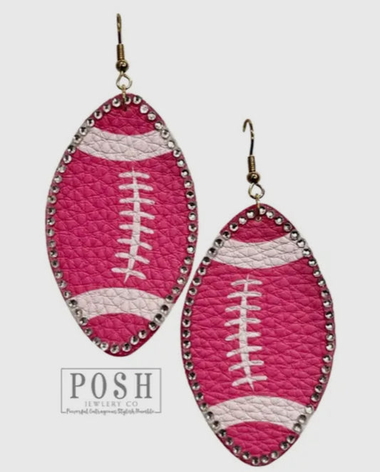 Game day football earring