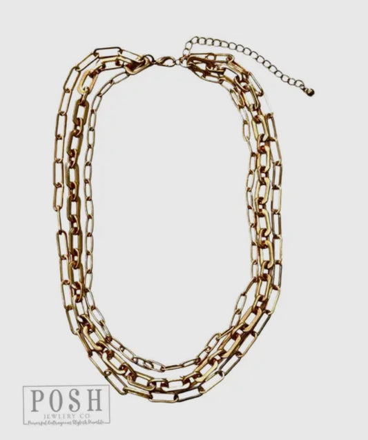 Triple chain necklace