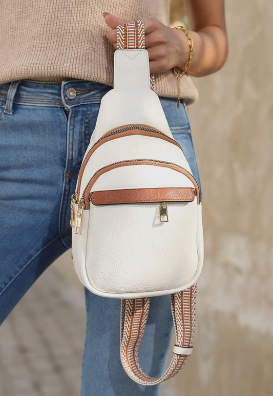 White sling bag