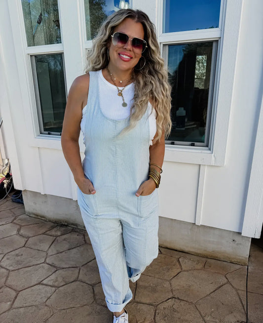 Stripe Overalls