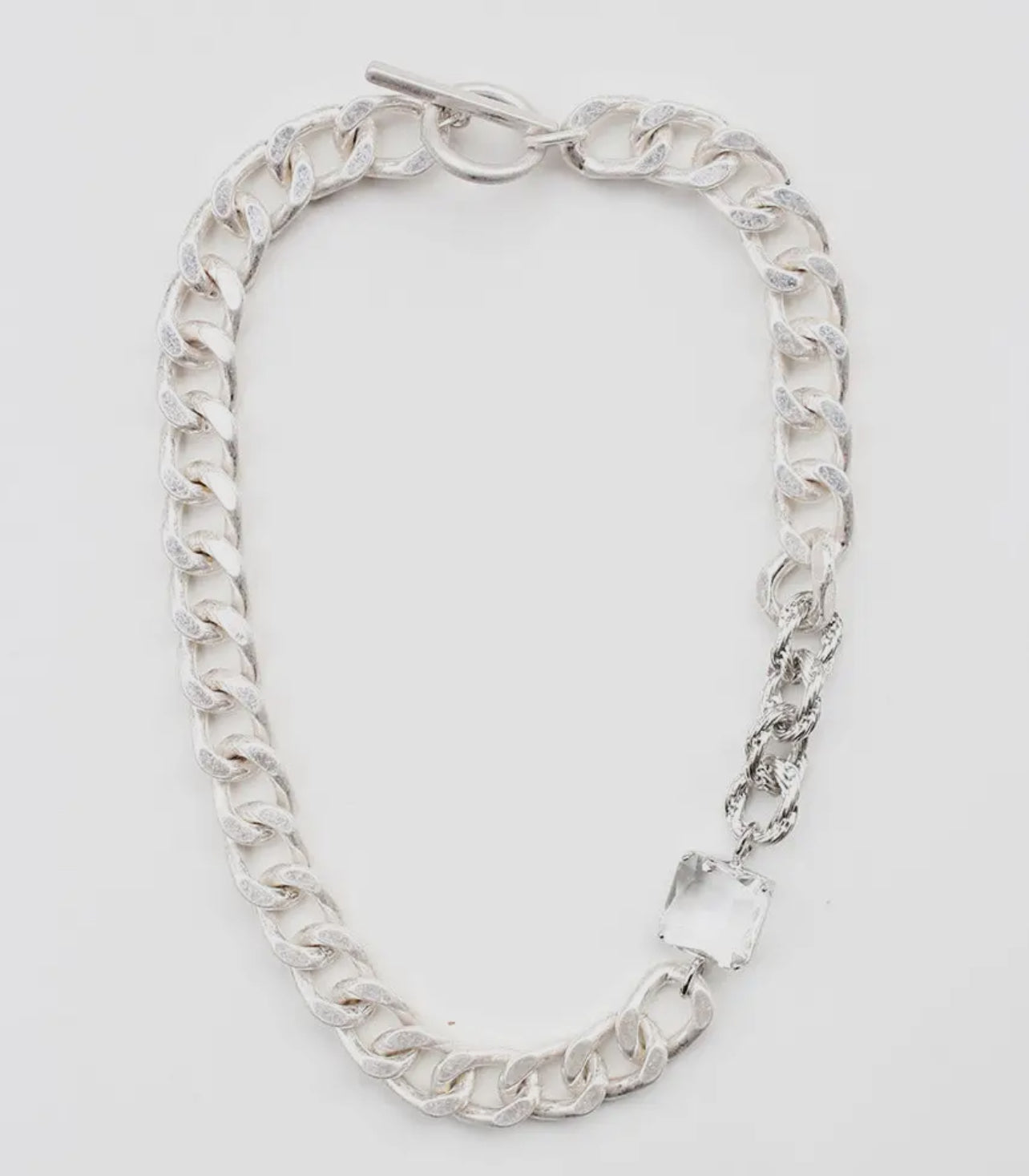 Gold curb link chain necklace