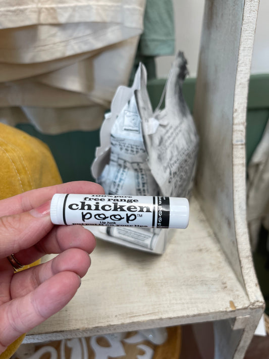 Chicken poop, chapstick