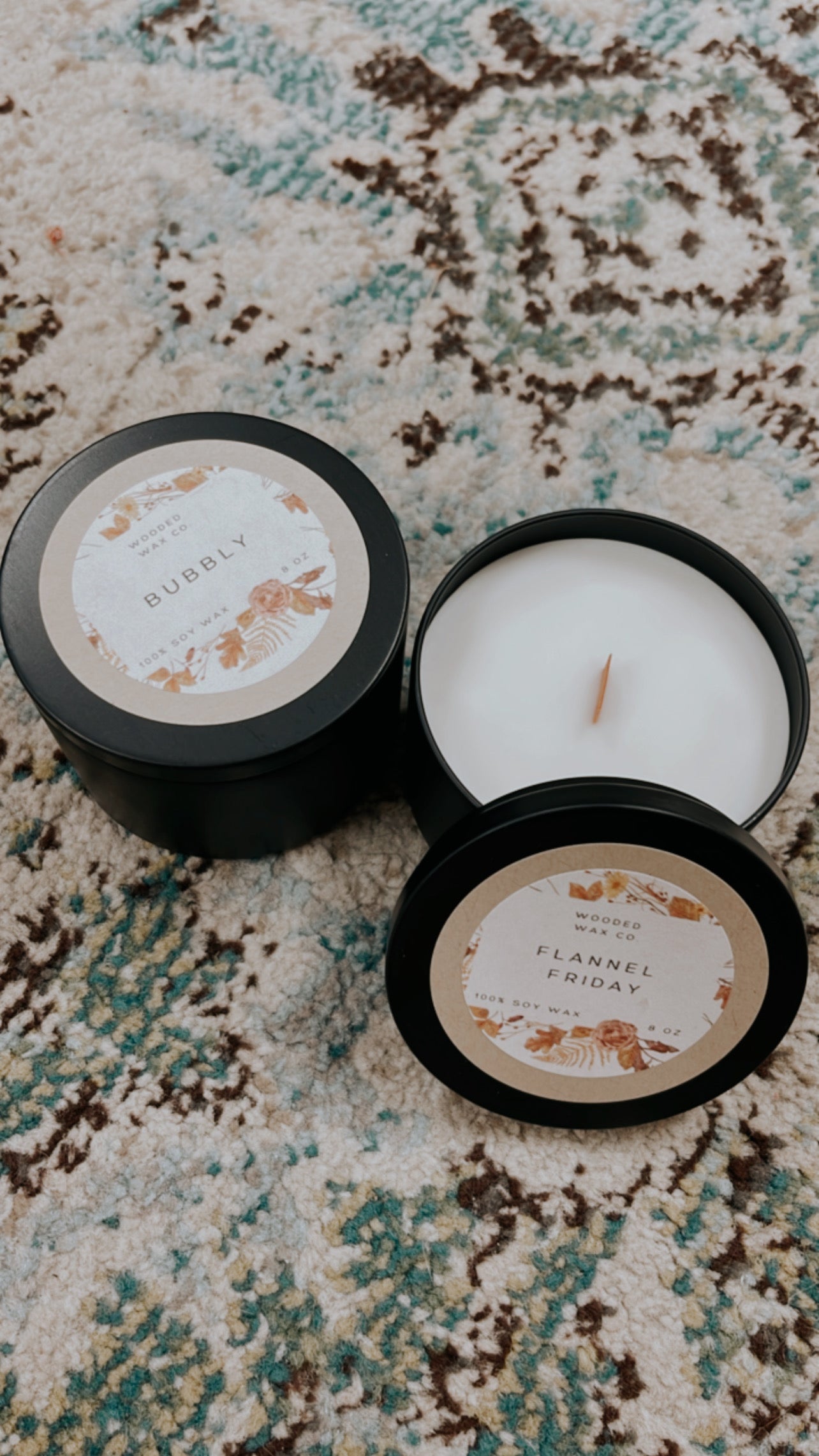 Soy wax candle 8 oz tin