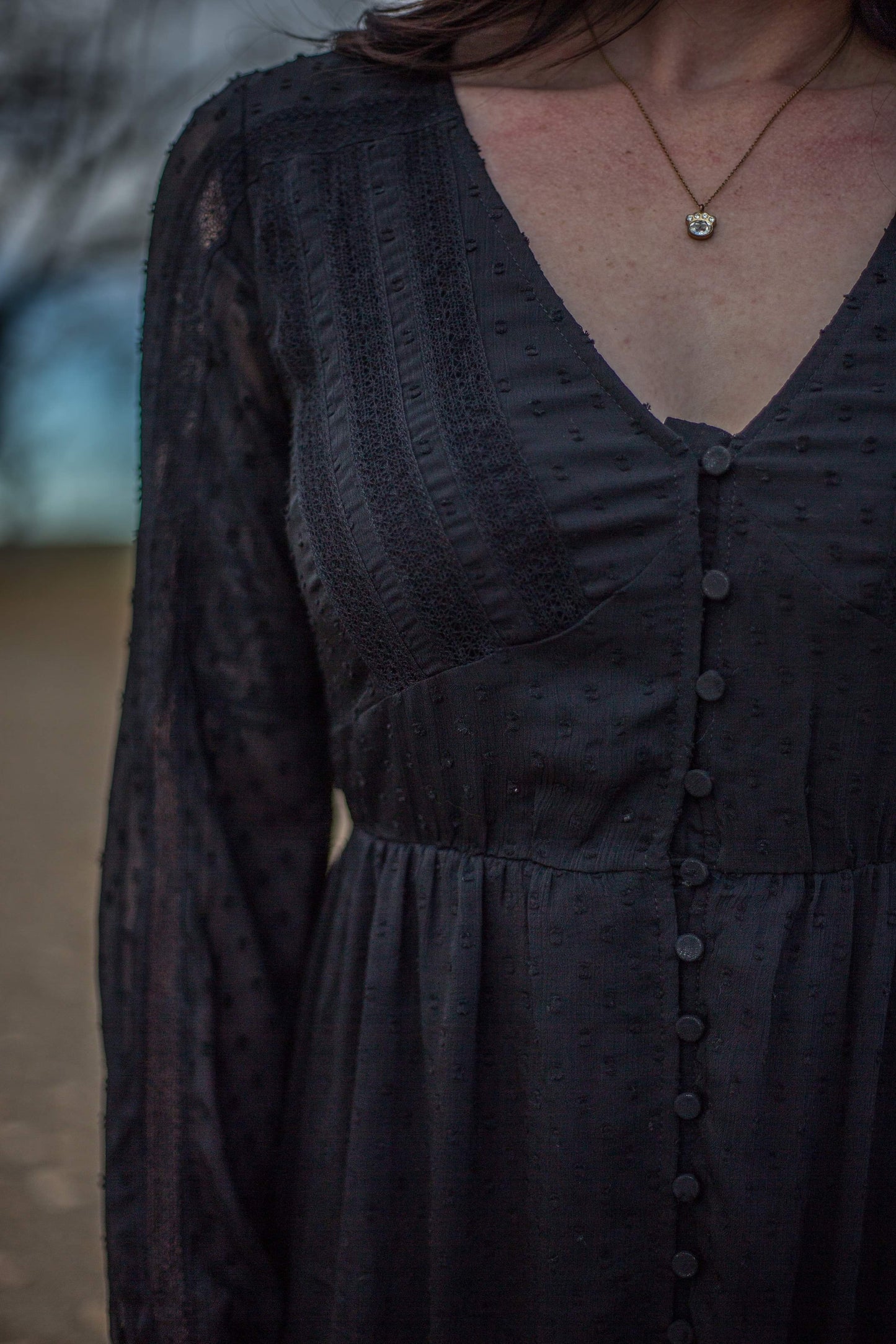 Black boho dress