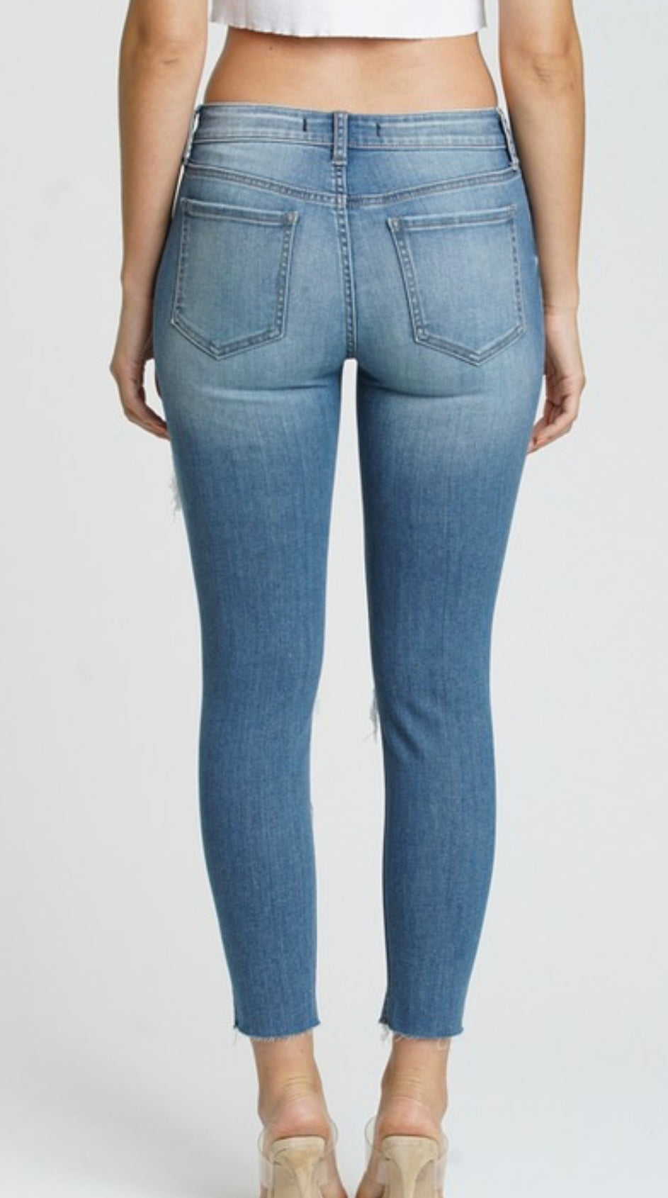 Josie Mid rise skinny crop