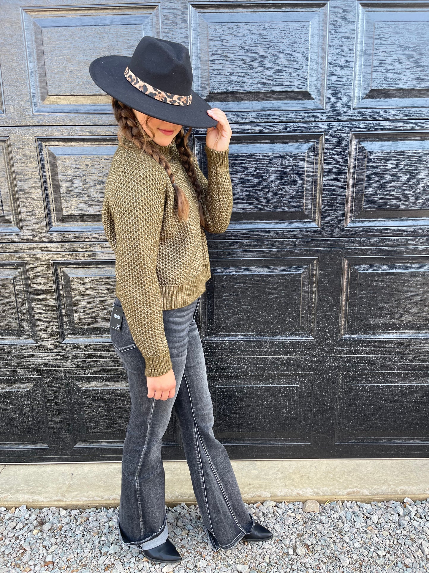 Sugar + spice, turtleneck sweater