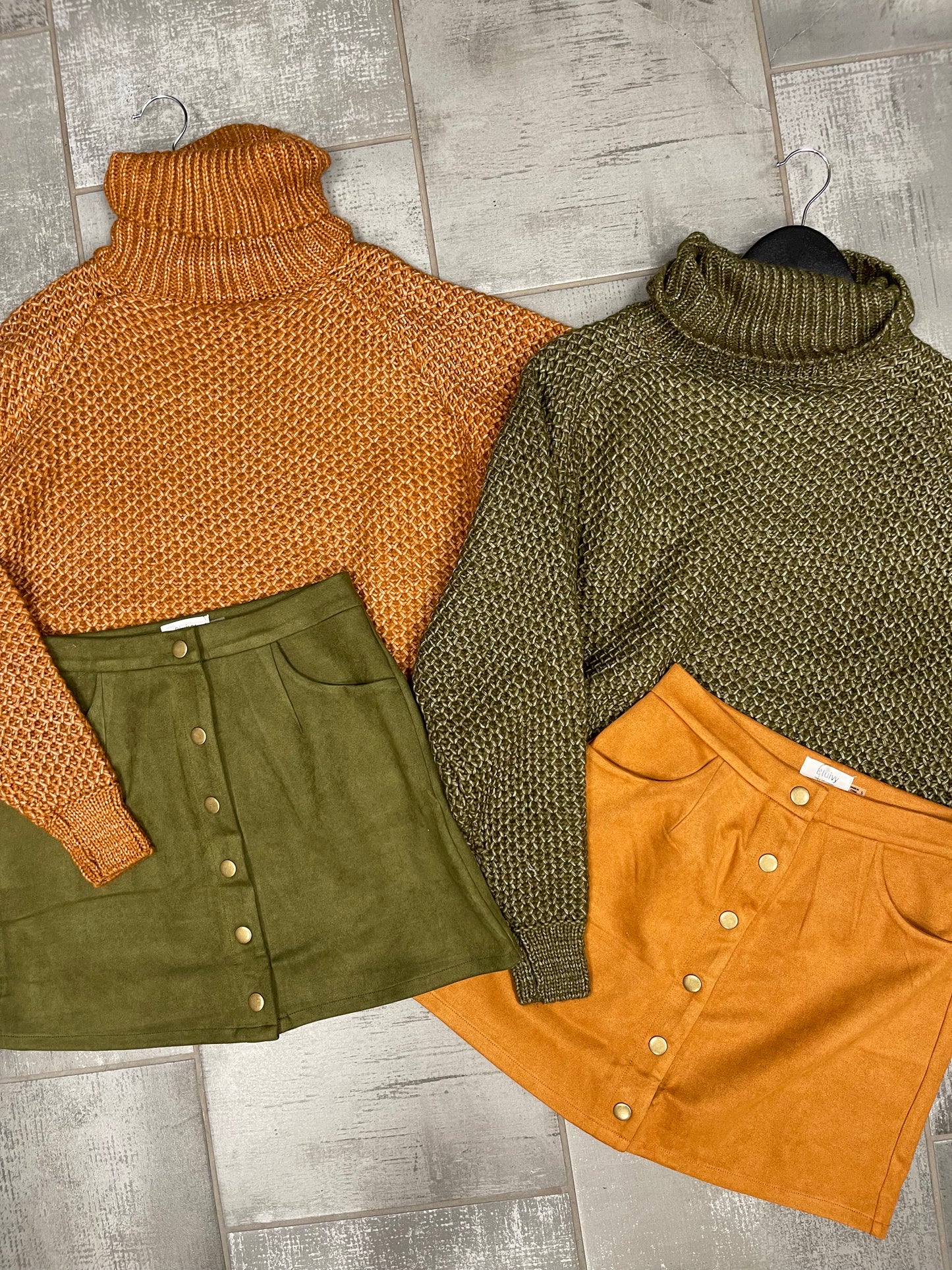 Sugar + spice, turtleneck sweater