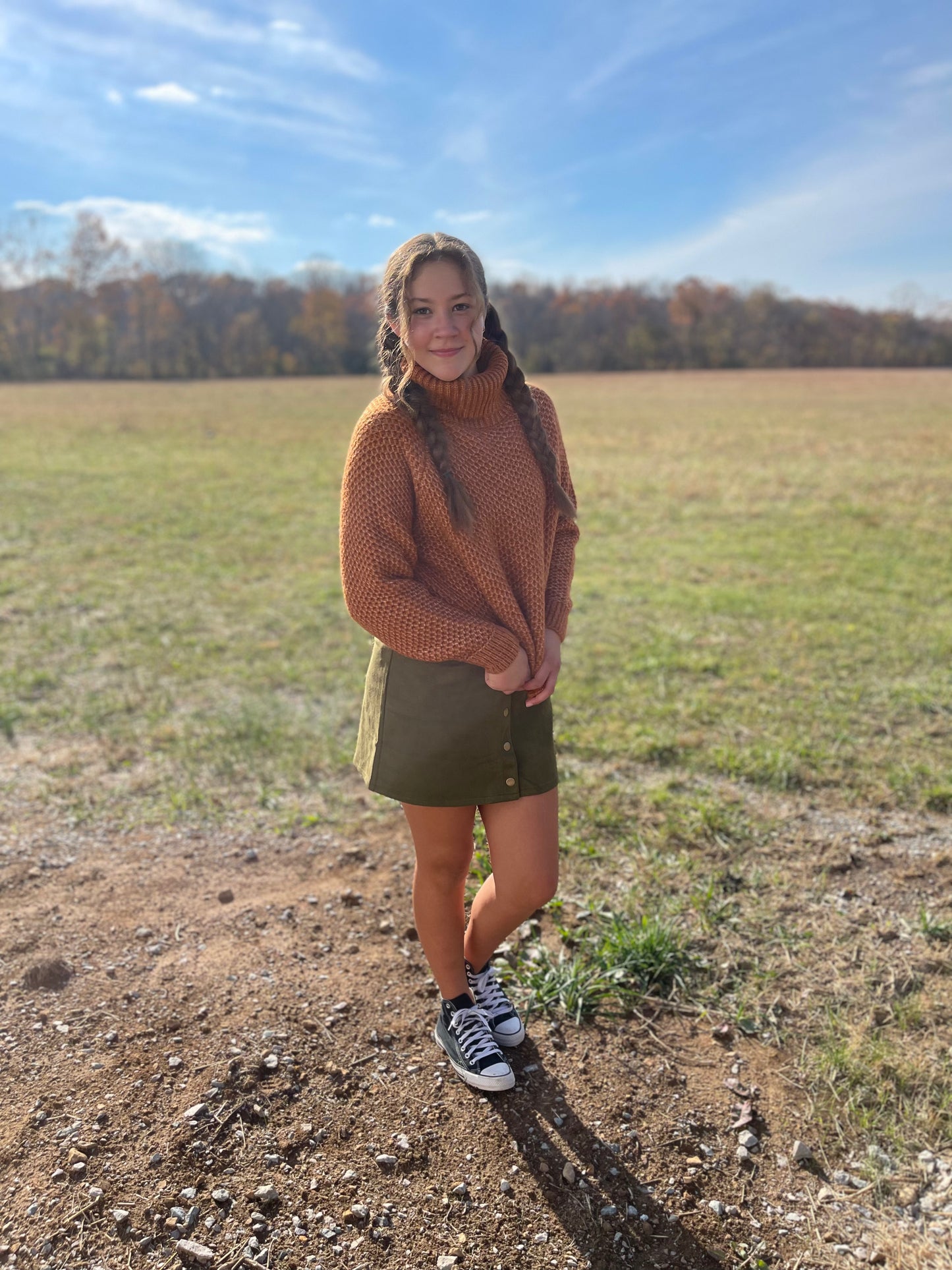 Sugar + spice, turtleneck sweater